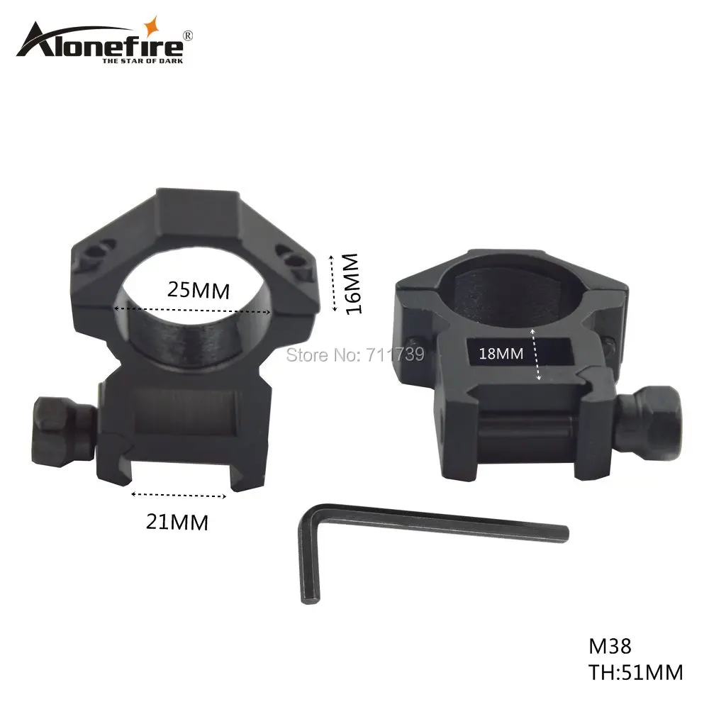 AloneFire M38 25 мм кольца Охотничьи Аксессуары для 21 мм Вивер Пикатинни крепления Адаптер для регулируемых скоб крепления