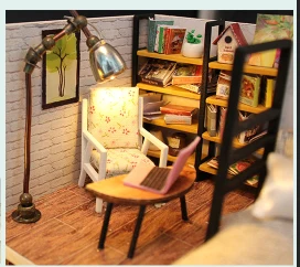 

mylb Doll House Miniature DIY Dollhouse With Furnitures Wooden House Nordic Time Toys For Children Birthday Gift