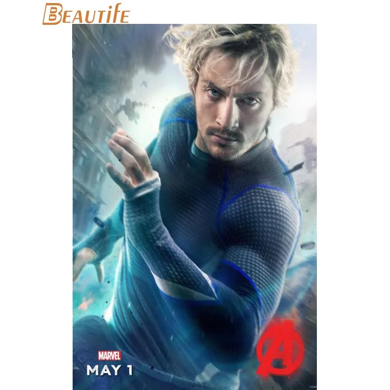 Custom Aaron Taylor-Johnson Poster Home Decoration Fashion Silk Fabric Wall Print More Size | Дом и сад