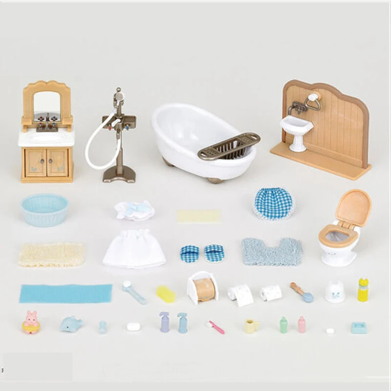 Sylvanian Family кукольный домик аксессуары для мебели ванная комната туалет ванна