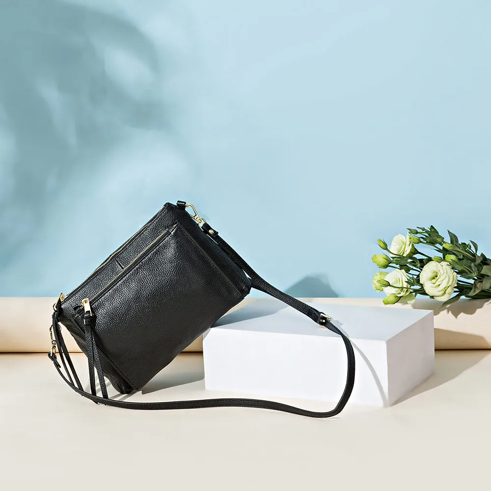 Повседневная женская сумка-мессенджер Zency из натуральной кожи коричневого цвета