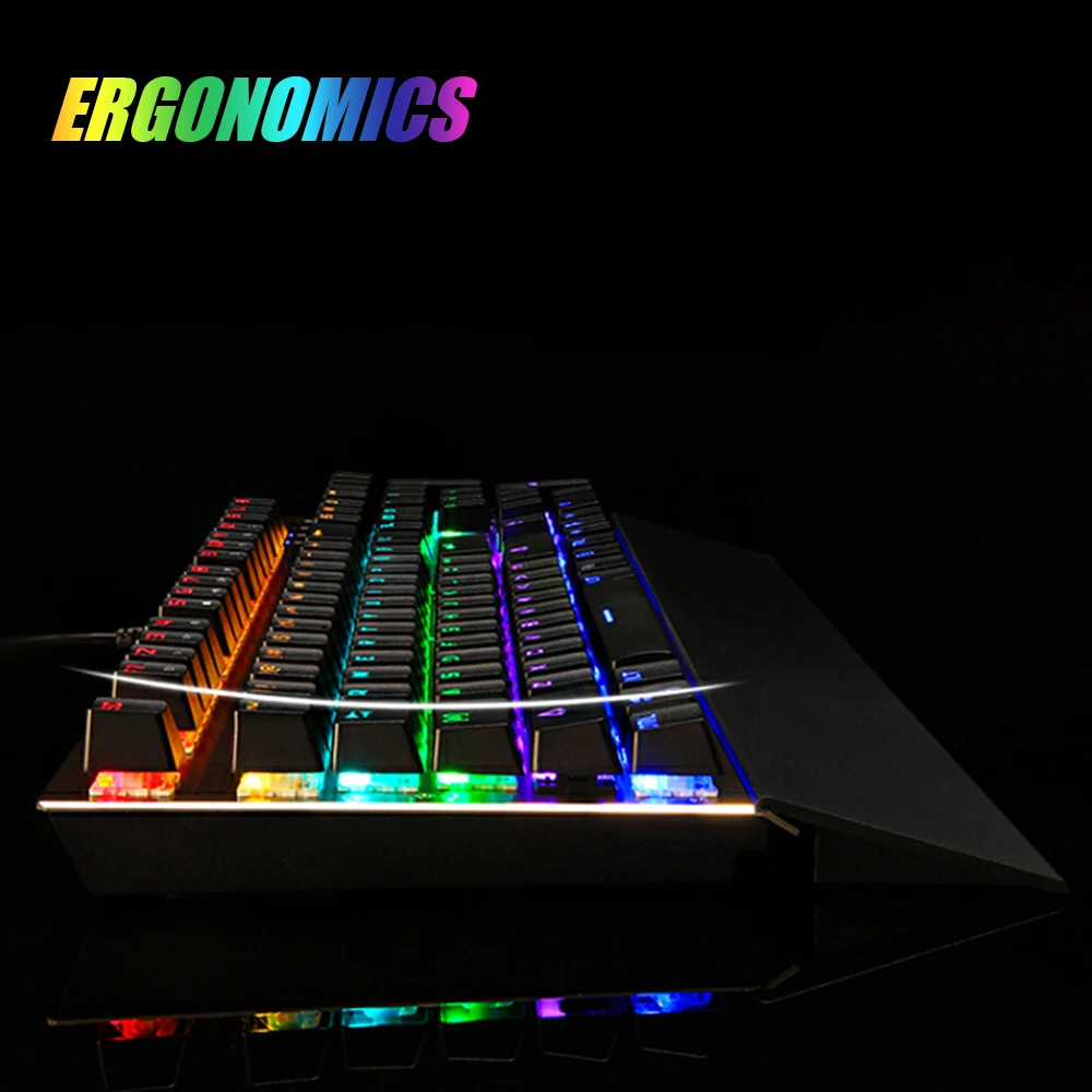 Клавиатура Motospeed CK108 с 104 клавишами черная/синяя переключатель RGB подсветка