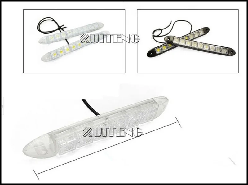 2Pcs 12V Universal 12W Bendable 12 LED Waterproof Flexible DRL Daytime Running Light Fog Warning Lamp |
