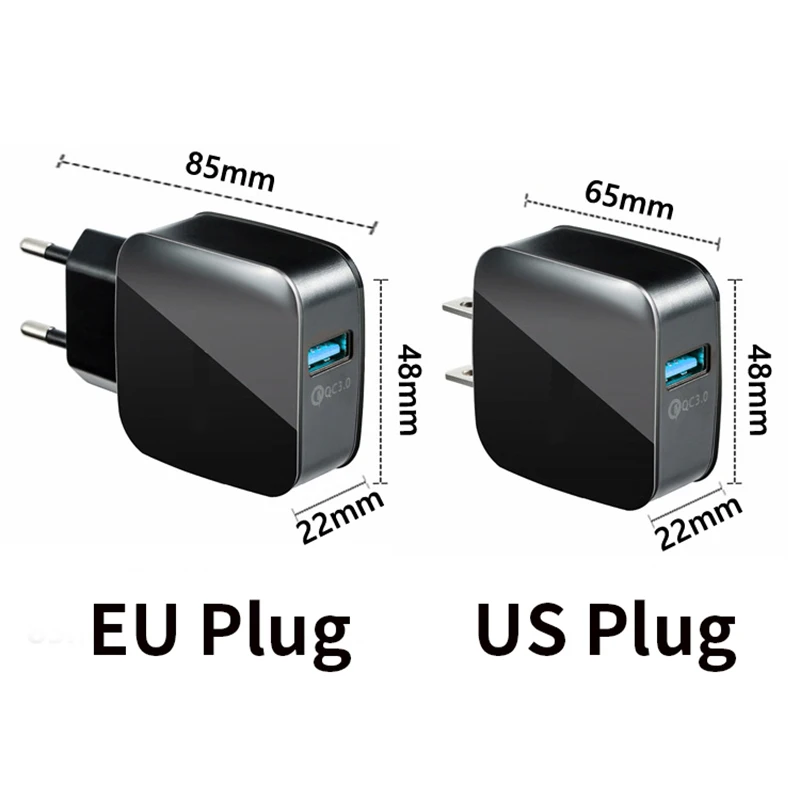 Универсальный 18 W быстрое зарядное устройство Зарядное QC 3 0 USB телефон для iphone 7 8