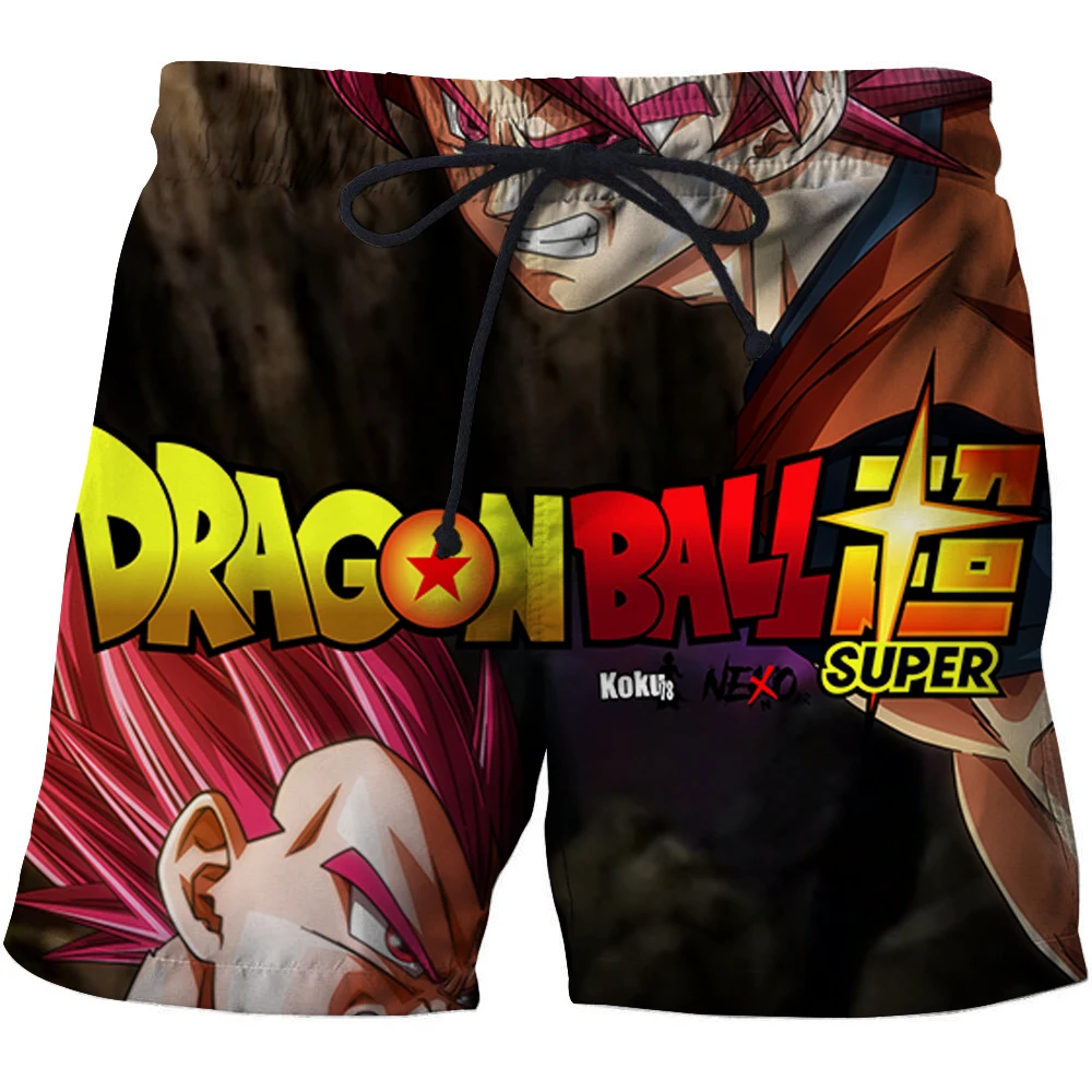 2019 принт японское анимешное кигуруми Dragon Ball Z Супер Саян Гоку Мужские Пляжные