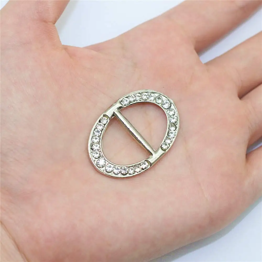 Застежка для шарфа металлический шарфов овальная Стразы зажим держатель обертки