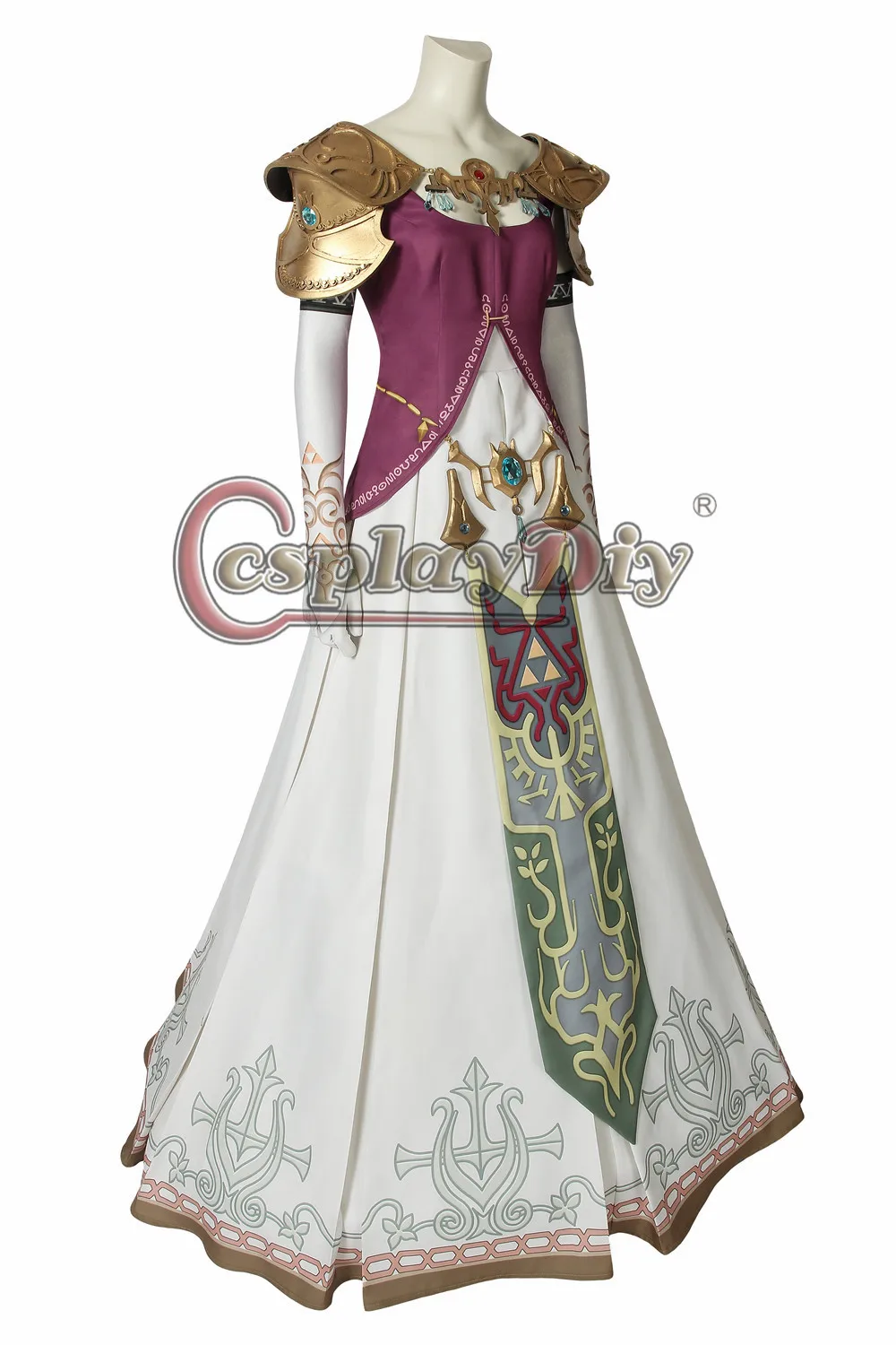Cosplaydiy Zelda Twilight Princess Gown Dresses Cosplay Costume Halloween Full Set Outfits Custom Made
