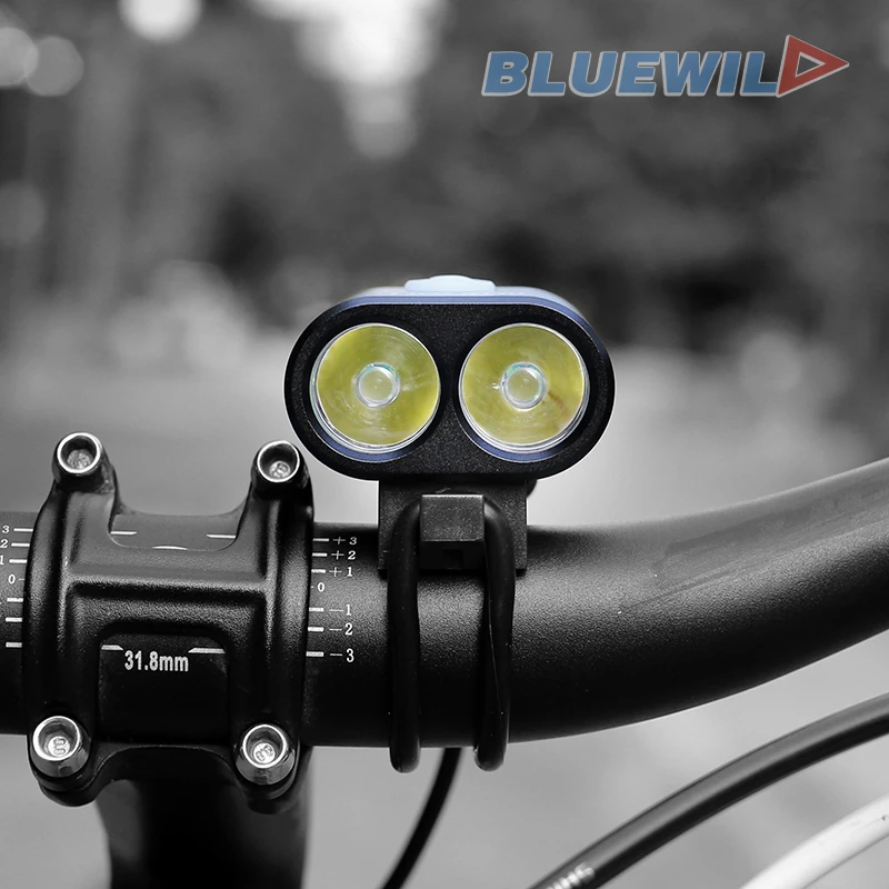 Фото Велосипедный фонарь BLUEWILD водонепроницаемый аккумулятор 10400 мАч 2x CREE XML T6 с Велосипедный фонарь BLUEWILD водонепроницаемый аккумулятор 10400 мАч 2x CREE XML T6 с