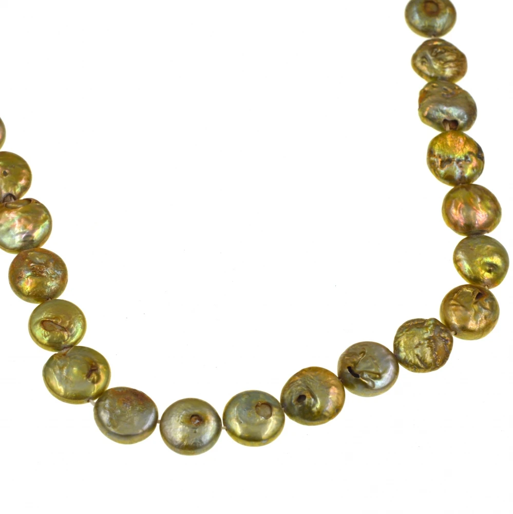 Натуральные пресноводные жемчужные бусины 9 10 мм|pearl beads|coin pearlsbead strands |