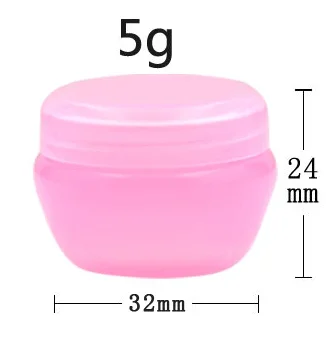Pink 5g Пустая мини банка горшки косметический макияж Внутренняя крышка крем для лица бальзам для губ контейнер мои многоразовые бутылки - Цвет: Pink 5g