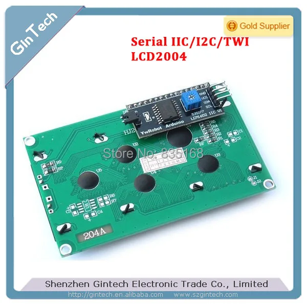 IIC LCD 2004 20X4 символ ЖК-модуль дисплей для Arduino серийный IIC/I2C/TWI | Электроника