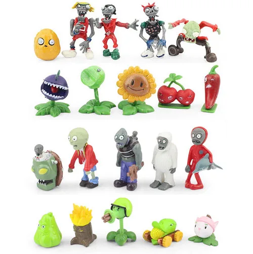 20 шт./компл. с изображением героев «Plants VS Zombies игры РПЗ; Коллекционные Фигурки игрушки 2*10 = 20 фигурка зомби игрушки куклы