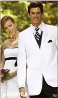 top sell White Groom Tuxedos Notch Lapel Groom/men Men's Wedding groom wear dress/custom made cheap man for suits