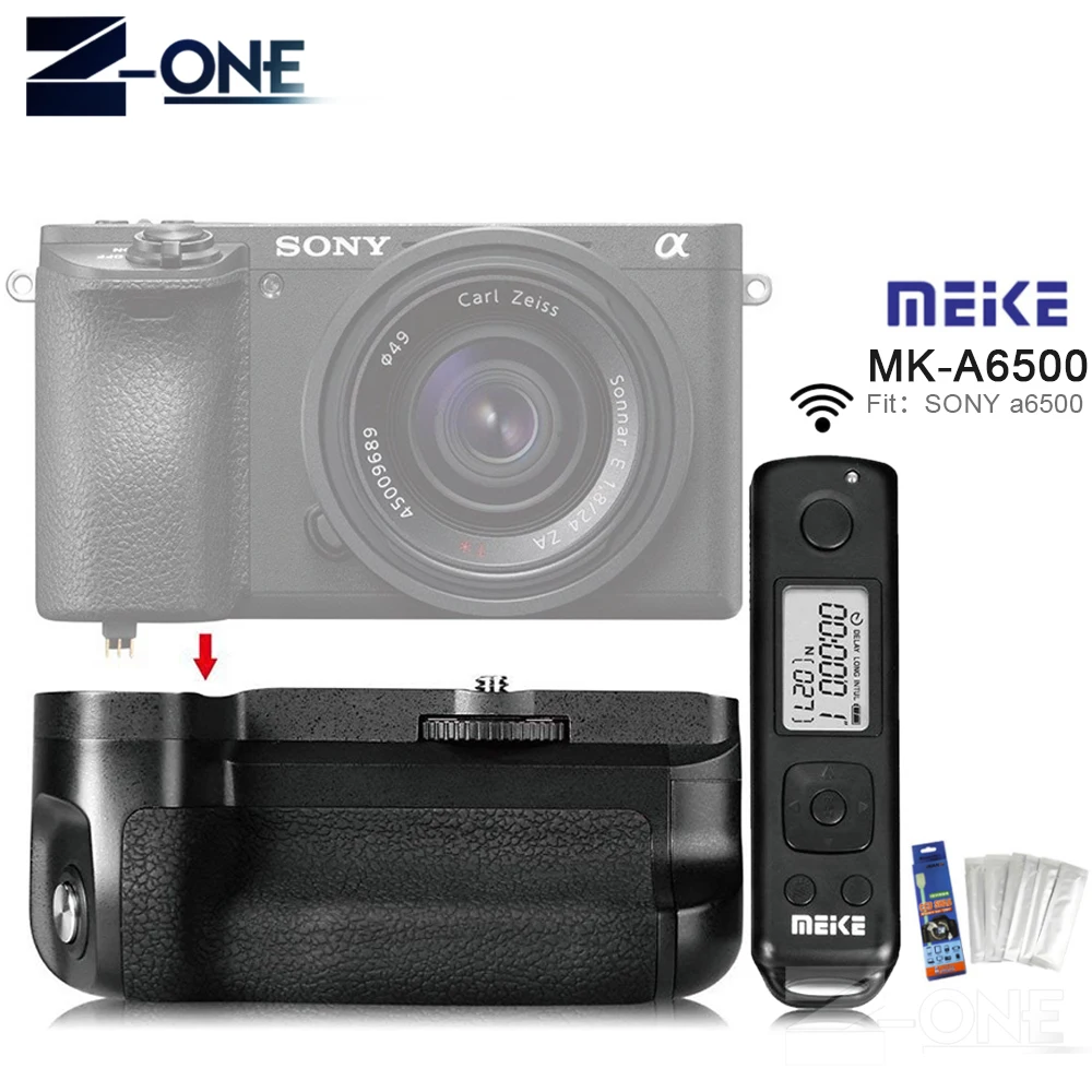 Рукоятка для аккумулятора Meike MK-A6500 Pro Встроенный пульт дистанционного управления
