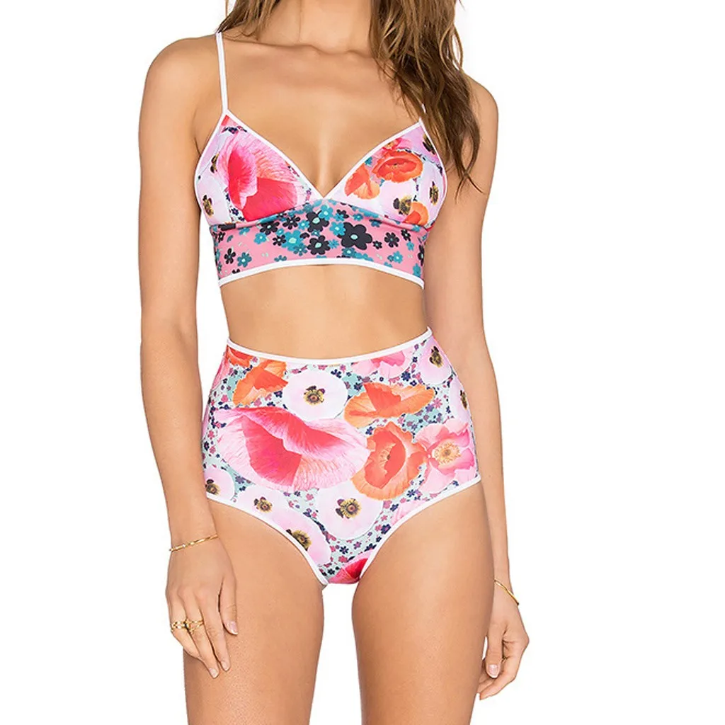 SAGACE комплект бикини в японском стиле с принтом купальник v образным вырезом bikinii