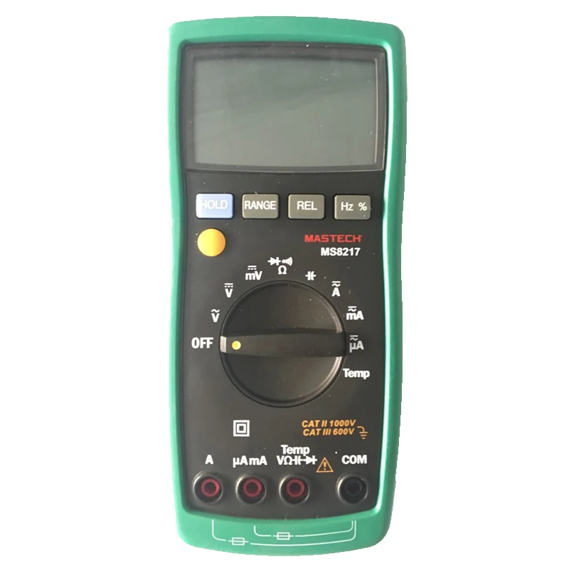 MASTECH MS8217 True RMS цифровой мультиметр метр AC/DC Напряжение Ток Сопротивление Емкость тестер и измерение температуры