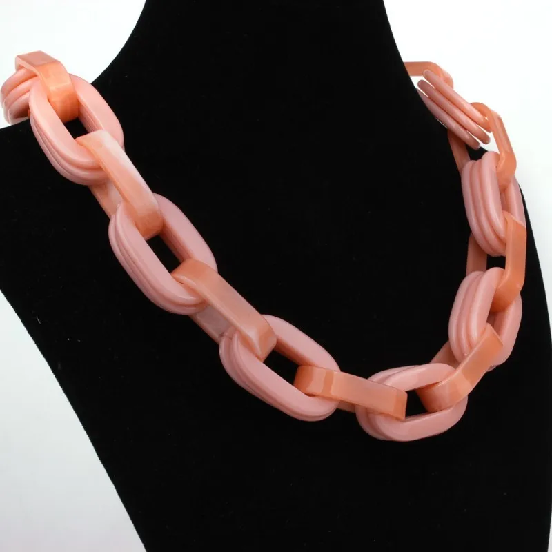 Модное женское ювелирное изделие колье ожерелье пластиковая цепочка Макси