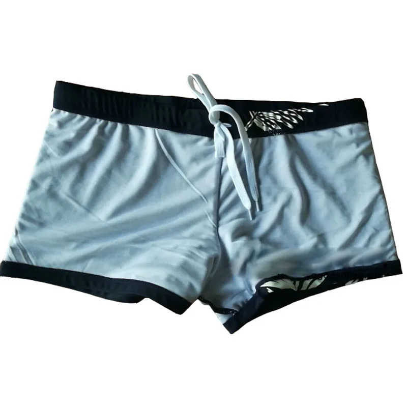 Для мужчин Совета Шорты sunga masculina плавать для лето спа листья бамбука печатных