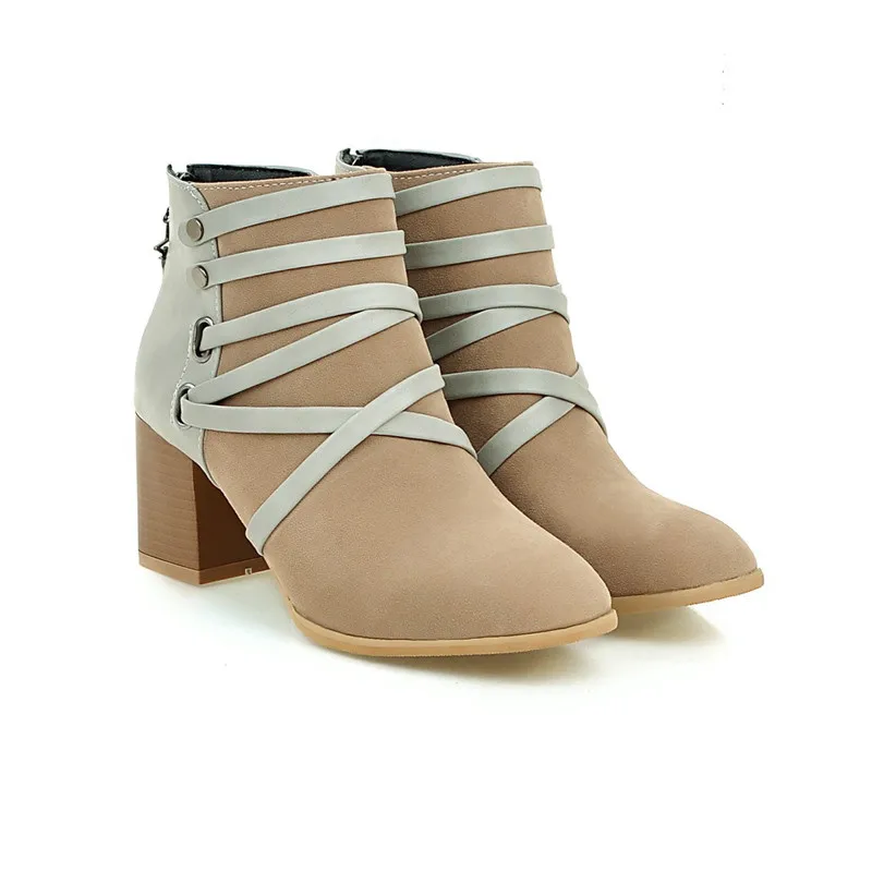 Asumer/Новое поступление женских осенне зимних сапог черного и абрикосового цвета