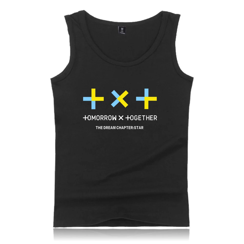 TXT завтра X вместе мода печатных безрукавки для женщин для/для мужчин летом