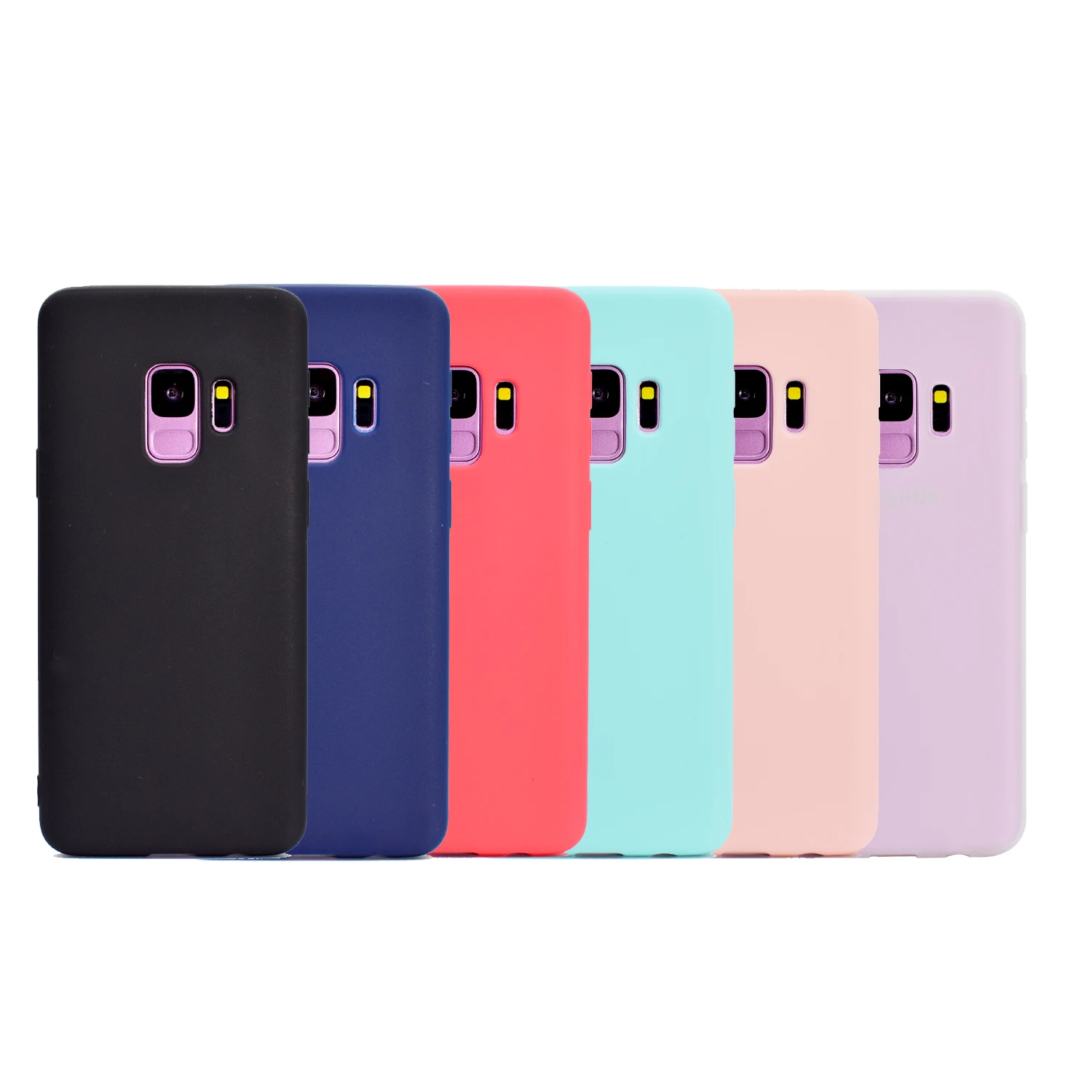 DULCII случае conque для Galaxy S9 G960 одноцветное Цвет Матовый Мягкий ТПУ чехол телефона