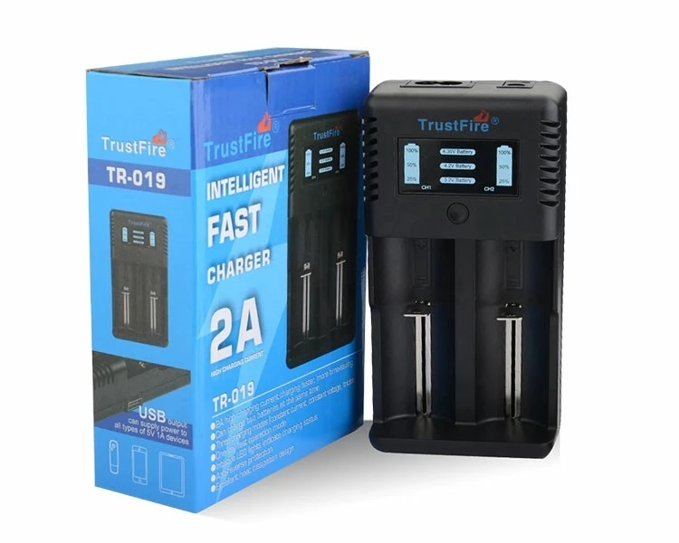 3 шт./лот TrustFire TR 019 Intelligent Fast Зарядное устройство литий ионный Батарея двойной слот