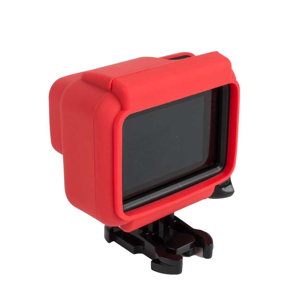 TELESIN Красный Мягкий силиконовый чехол корпус резиновый обложка для GoPro Hero 5 6