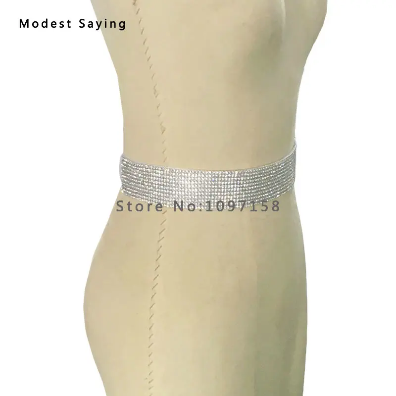 Очаровательные серебряные блестящие хрустальные свадебные Ремни с бисером 2017