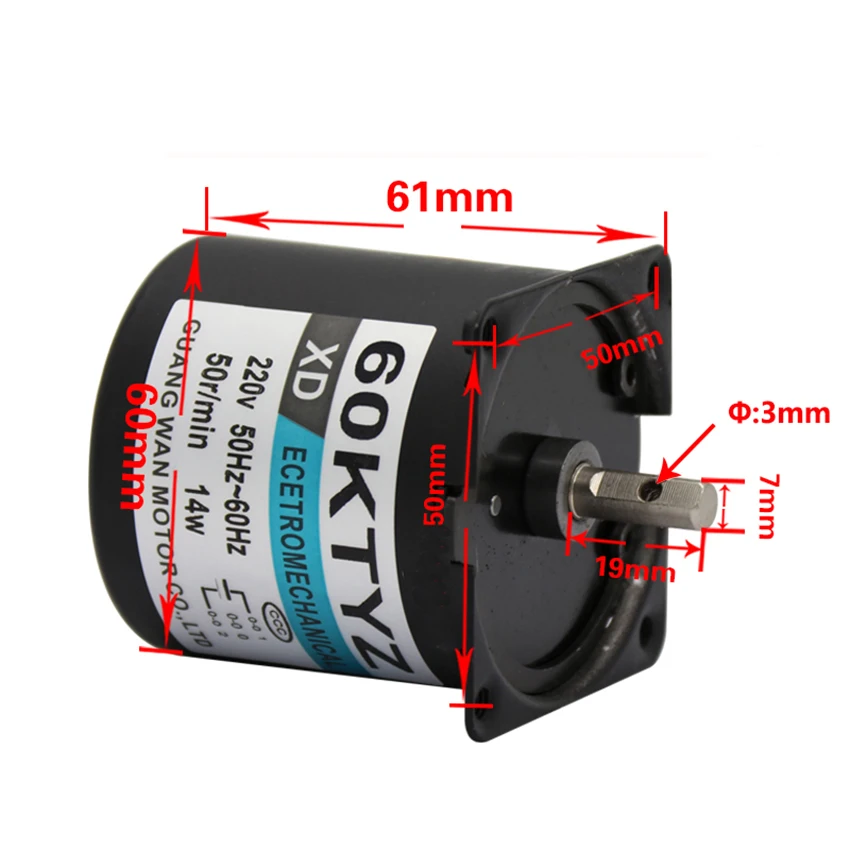 Фирменная Новинка 60ktyz моторный накопитель переменного тока 220V 1 110 об/мин