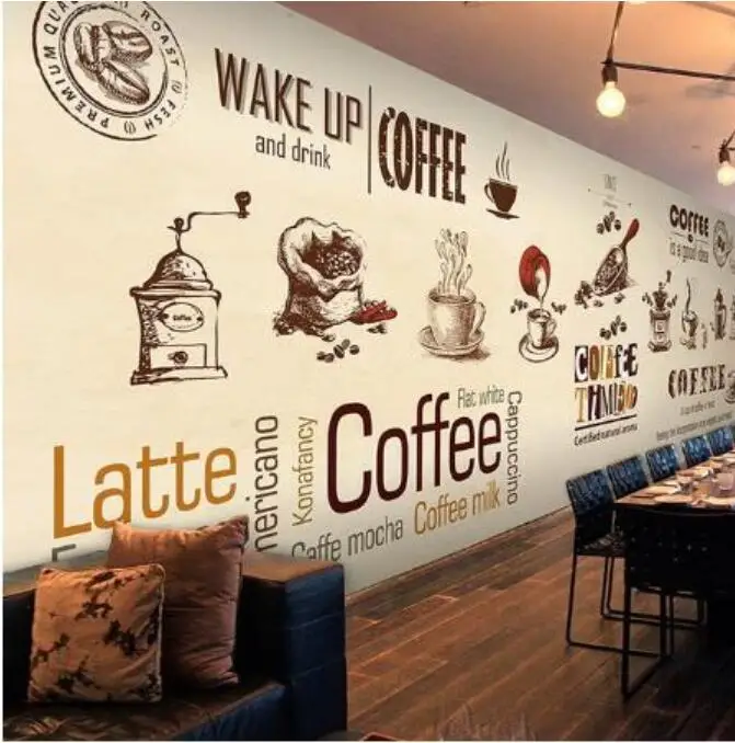 

3D 5D 8D custom stereo coffee wallpaper modern minimalist large murals restaurant cafe bakery personality photo wall paper mural