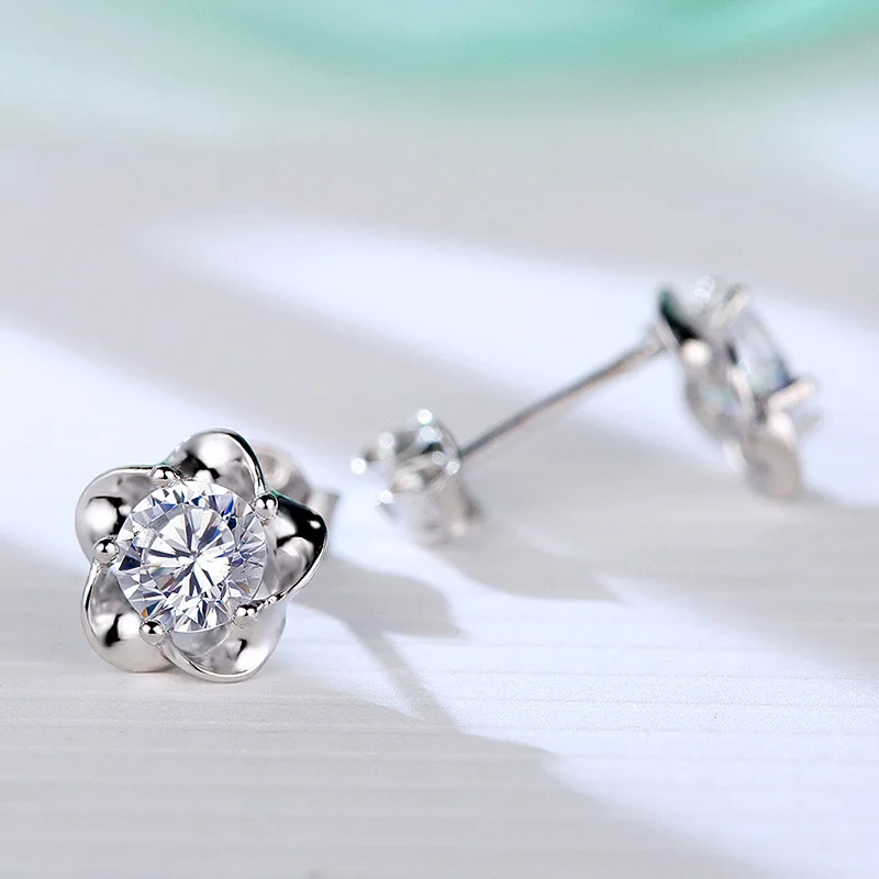 Серьги гвоздики в Корейском стиле с цветком сливы|Серьги-гвоздики| |