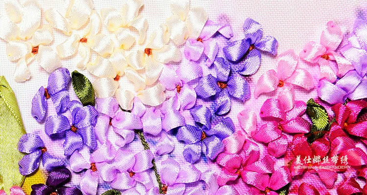 Набор для вышивания «сделай сам», ленточная вышивка, Ленточное искусство, шитье, рукоделие, вышивка крестом, Картина на холсте, цветы, декор для гостиной