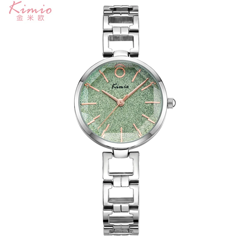 KIMIO женские модные наручные часы элегантные из нержавеющей стали браслет