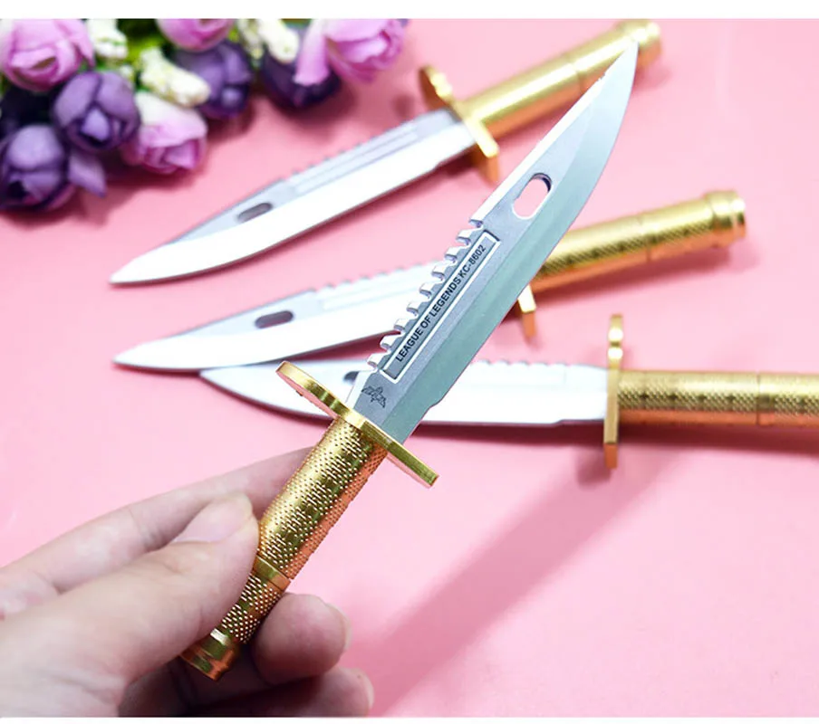 5 шт./лот Новинка Шариковая ручка в форме ножа Подарочная шариковая кинжала для