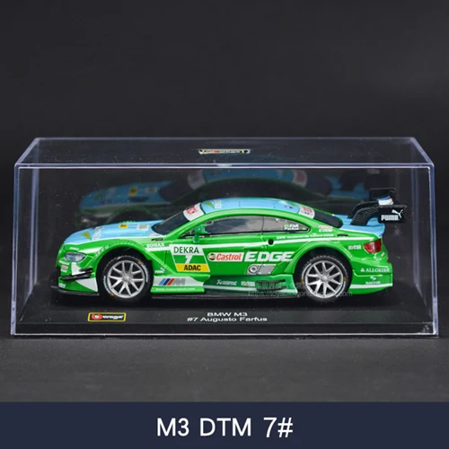 Зеленый BBURAGO 1:32 литая под давлением модель автомобиля DTM M3 1:32 металлический гоночный автомобиль играть коллекционные модели спортивных автомобилей игрушки для подарка - Цвет: Зеленый