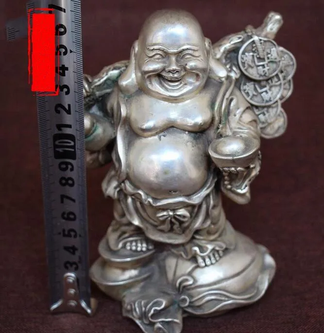 Коллекция архицированная статуя Будды Майтреи из белой меди|Статуи и скульптуры|