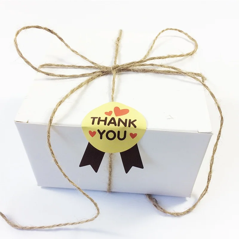 800 шт./лот наклейки Thank You и Handmade винтажные из крафт бумаги сделай сам для подарка