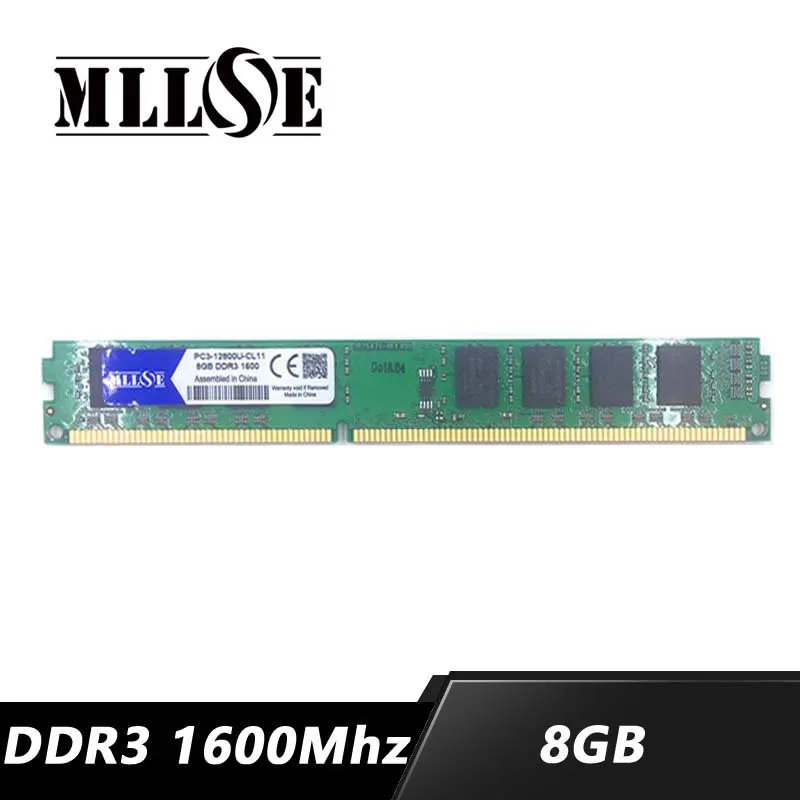 Память ОЗУ MLLSE DDR3, 8 ГБ, 1600, 1600 МГц, PC3-12800U, PC3-12800, для настольного компьютера, для ПК, Память DIMM 8G
