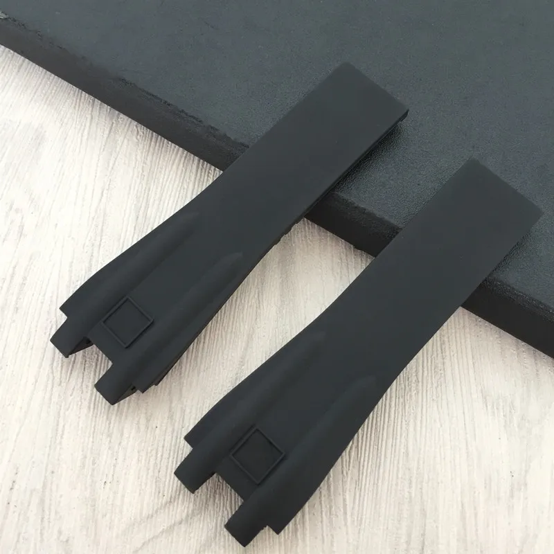 black no clasp 26*20 мм мягкий натуральный силиконовый резиновый ремешок специально для Ulysse Nardin ремешок для руководителя 243 для мужчин ремешок для часов Бесплатные инструменты - Цвет ремешка: black no clasp
