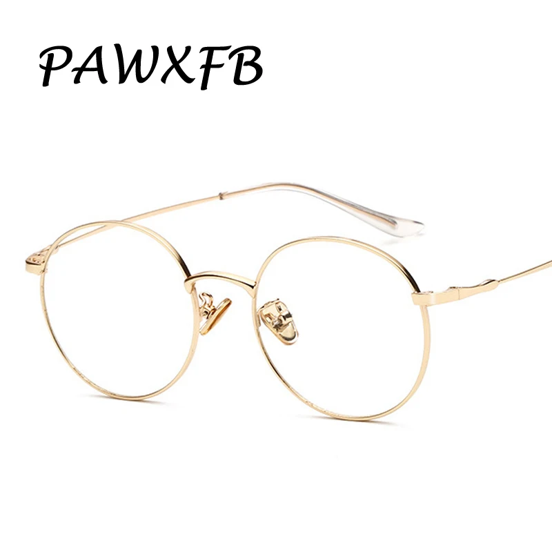 Женские и мужские очки PAWXFB винтажные круглые оправы для очков в стиле ретро