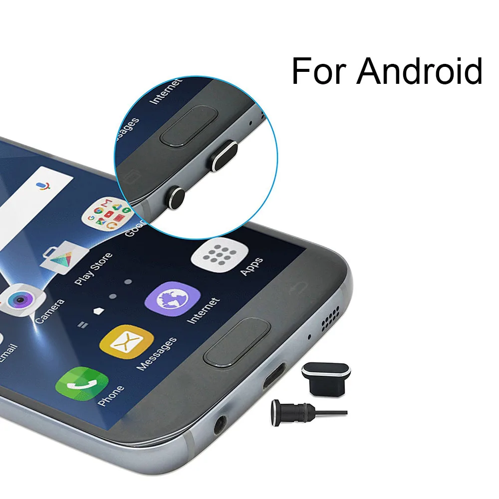 YIESOM Dust Plus для iPhone X 8 7 6S Plus для Android type C зарядный порт Разъем для наушников Пылезащитная заглушка для USB набор для Android type-C