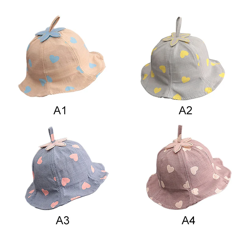 Cute Cotton Infant Print Beanies Cap Fisherman Sun Hat Baby Summer Breathable Mesh Unisex Kids Hats Outdoor Beach | Детская одежда и