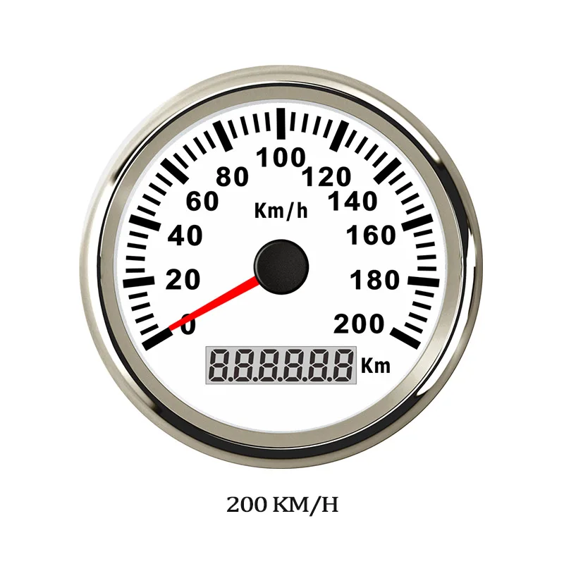 WS 200KMH Цифровой gps измеритель скорости 120 200 kmh красный светодиодный датчик скорости для Honda мотоцикла автомобиля лодки IP67 водонепроницаемый - Цвет: WS 200KMH