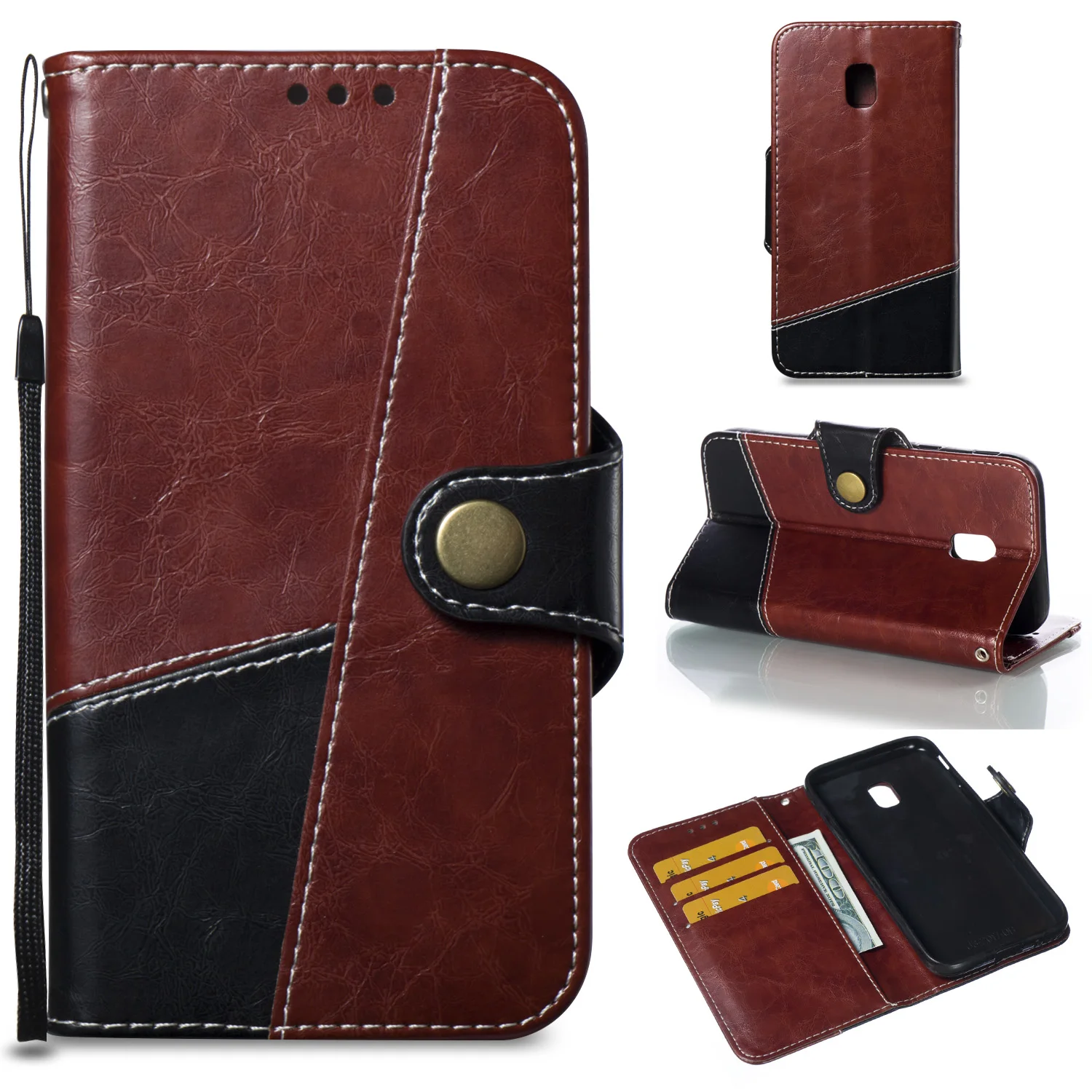 Fundas Coque для Samsung Samsun J7 J5 J3 2017 чехол-Бумажник телефона чехол из крокодиловой кожи с