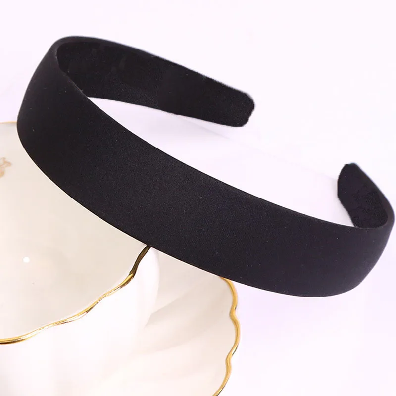 style1 Black Женский обруч для волос, одноцветная шелковая повязка для головы, винтажные женские повязки для волос, обруч для волос, аксессуары для волос для девочек, тюрбан, женский головной Убор - Цвет: style1 Black