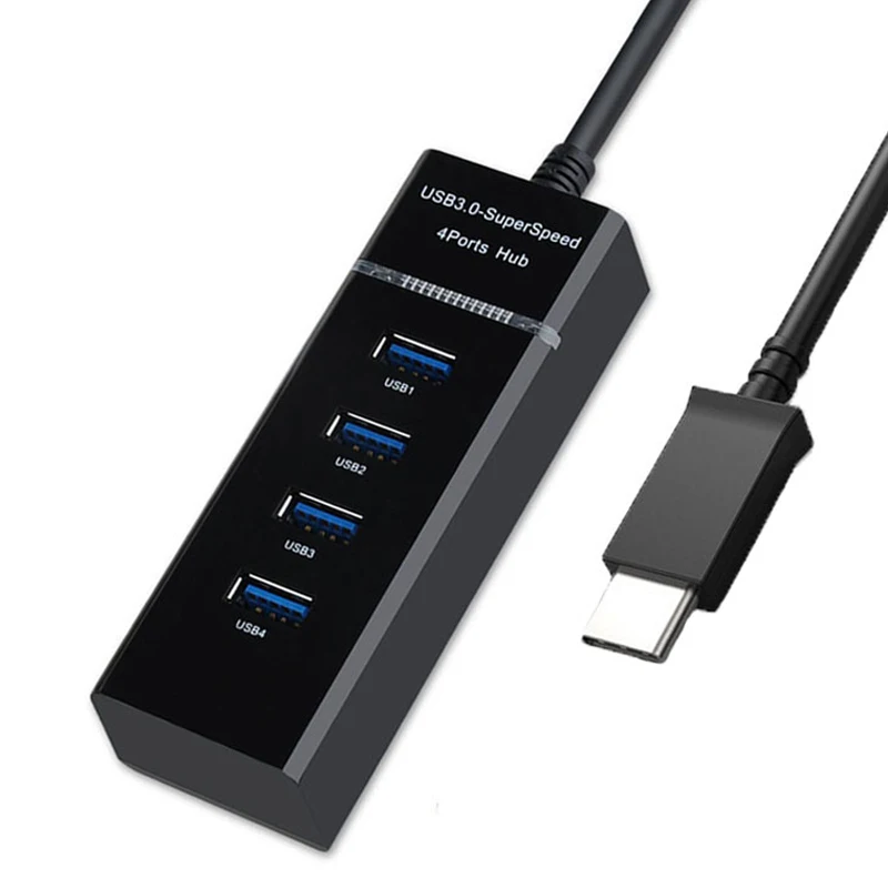 USB C концентратор 3 0 4 порта type c высокоскоростной разветвитель передачи данных