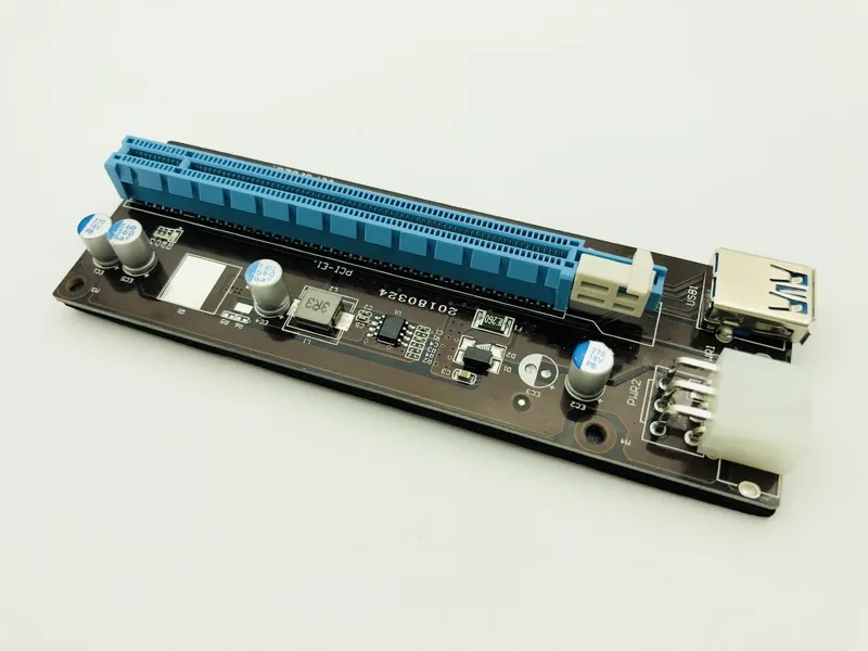Riser PCI E Express Card 1x к 16x USB 3 0 кабель для передачи данных SATA 6Pin IDE Molex блок питания BTC