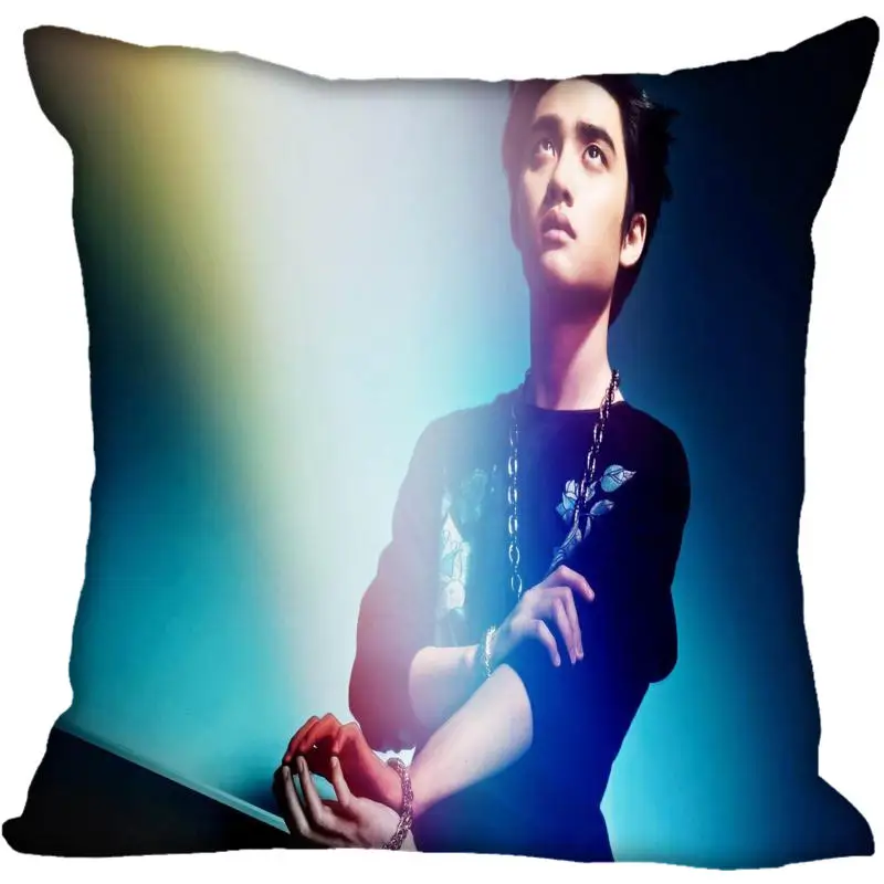 Заказ Kpop EXO D.O. Наволочки печатные квадратные шелковые наволочка домашняя декоративная молния атласные наволочки(одна сторона