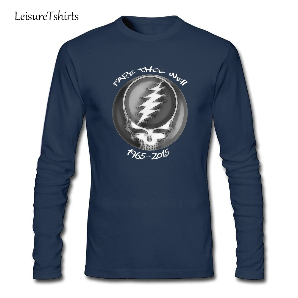 Футболка для взрослых с надписью Grateful Dead 50 летняя футболка длинным рукавом и