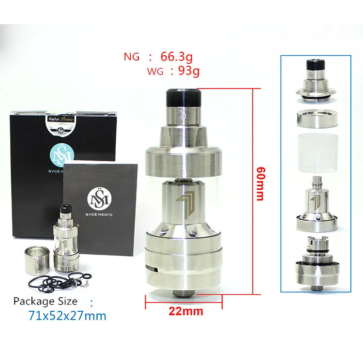 SXK Kayfun Форсунка RTA Обновление от V5 316 нержавеющая сталь prime KF6 электронная сигарета